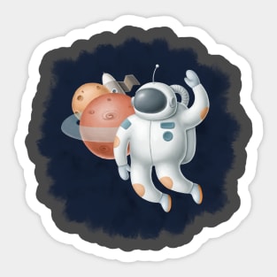 Astronaut in space Sticker
